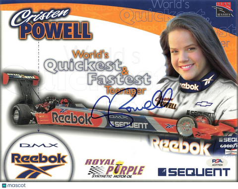 Cristen Powell signed 8 1/2 x 11 photo PSA Autographed NASCAR