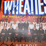 2004 Detroit Pistons Multi-Signed NBA Championship Cereal Box PSA