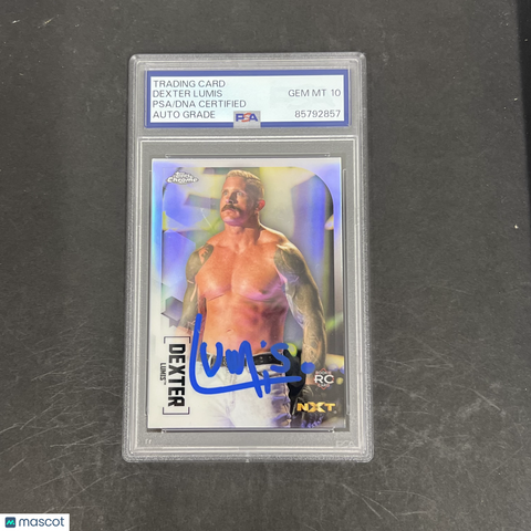 Dexter Lumis 2020 Topps Chrome Rookie Card#79 Signed Card PSA 10 Autographed
