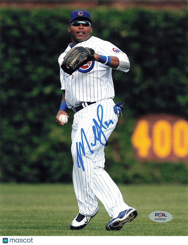Marlon Byrd Chicago Cubs Signed 8x10 Photo PSA
