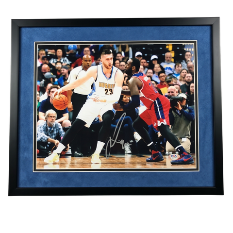 Jusuf Nurkic Denver Nuggets Signed Basketball 11x14 Photo PSA