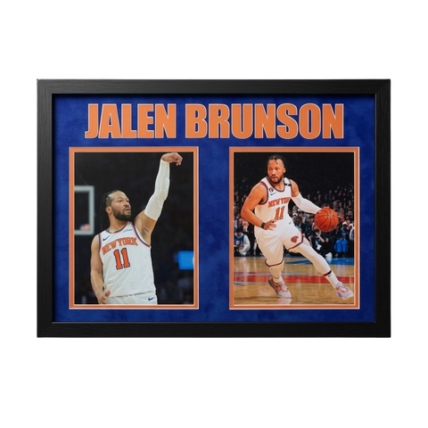 Jalen Brunson Custom Framed New York Knicks Display