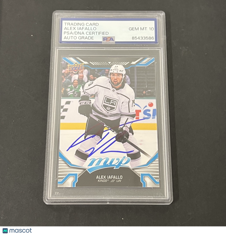 2022-2023 Upper Deck MVP Hockey #94 Alex Iafallo signed card PSA Auto 10