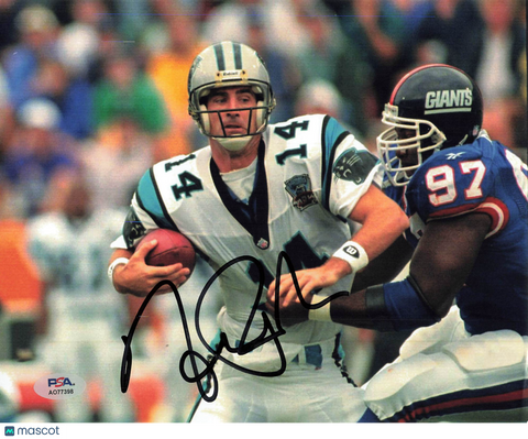 Frank Reich Signed Carolina Panthers Football 8x10 Photo PSA Autographed