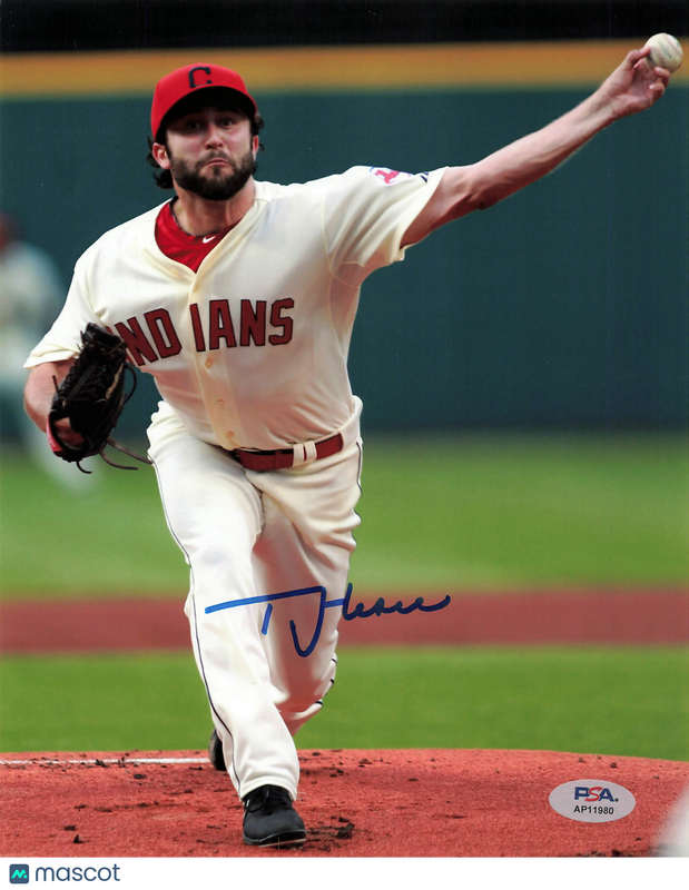 T.J. House Signed Photo PSA Cleveland Indians