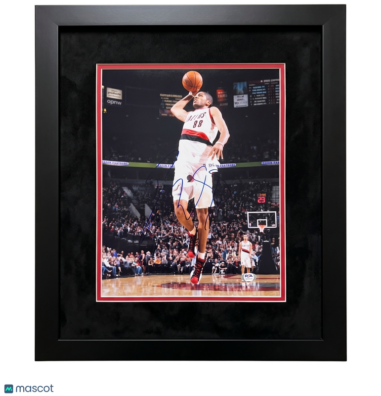 Nicolas Batum Portland Trail Blazers Signed 11x14 Custom Framed Photo PSA