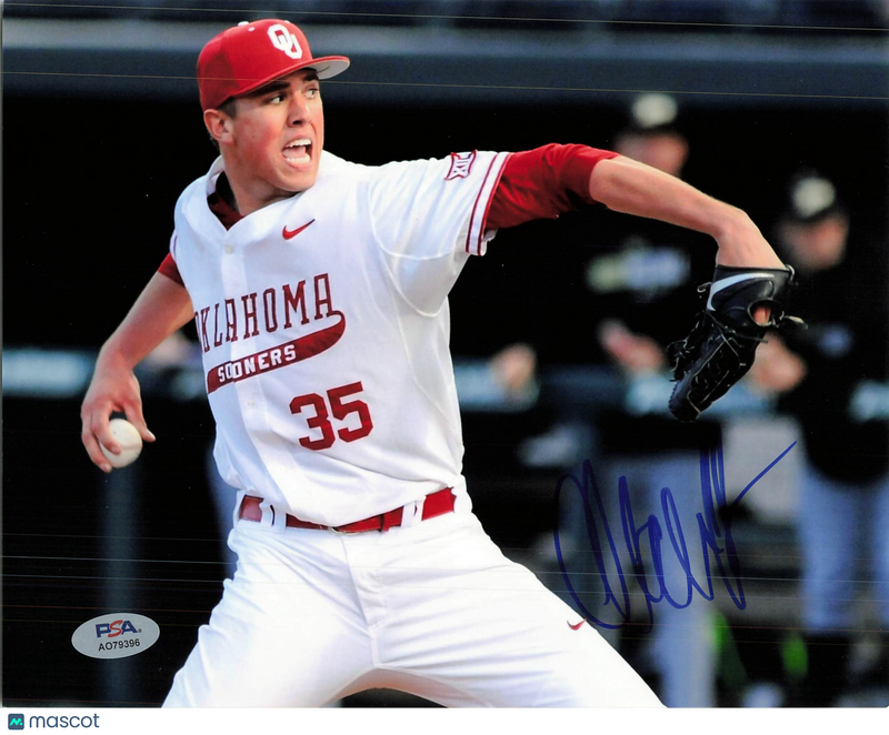 Alec Hansen Oklahoma Sooners Signed 8x10 Photo PSA