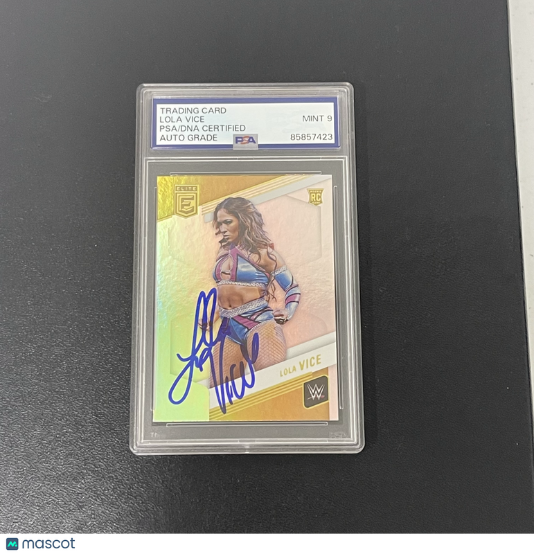 2023 Panini Donruss Elite WWE #96 Lola Vice Signed Card Auto 9 PSA Slabbed