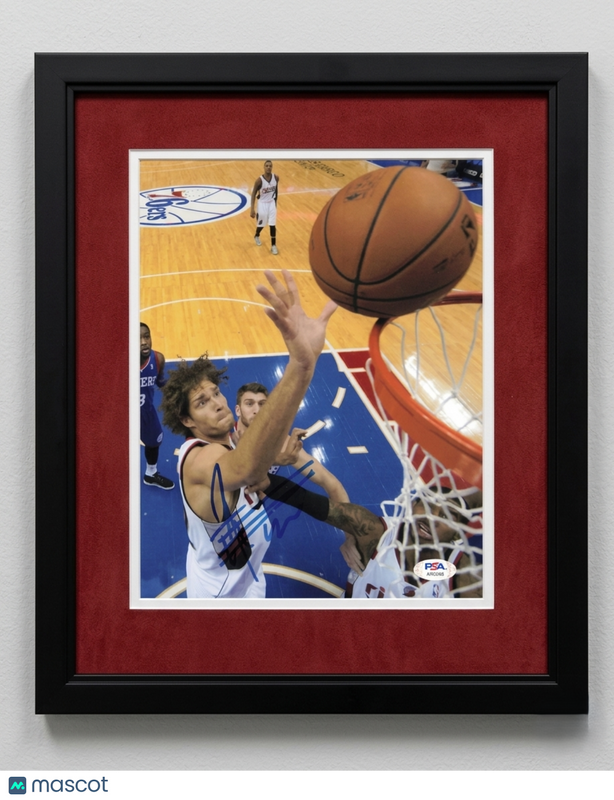 Robin Lopez Portland Trail Blazers Signed 8x10 Custom Framed Photo PSA Auth