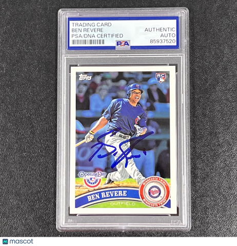 2011 Topps Opening Day #51 Ben Revere Signed Card Auto PSA Slabbed Twins