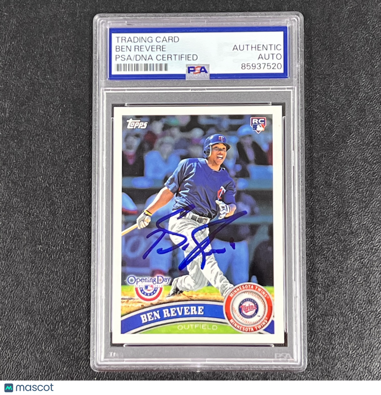 2011 Topps Opening Day #51 Ben Revere Signed Card Auto PSA Slabbed Twins