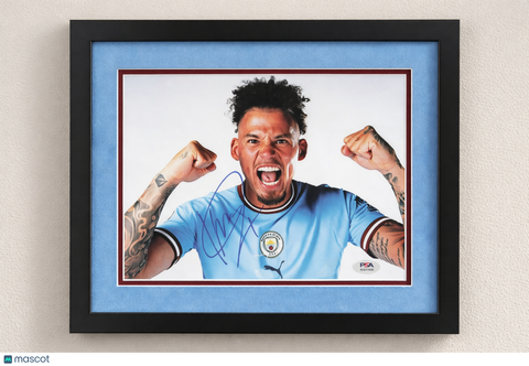 Kalvin Phillips Signed Manchester City Soccer 8x10 Photo Custom Framed PSA