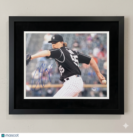 John Gray Colorado Rockies Signed 11x14 Custom Framed Photo PSA