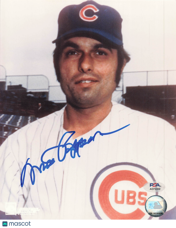 Milt Pappas Chicago Cubs Signed 8x10 Photo PSA