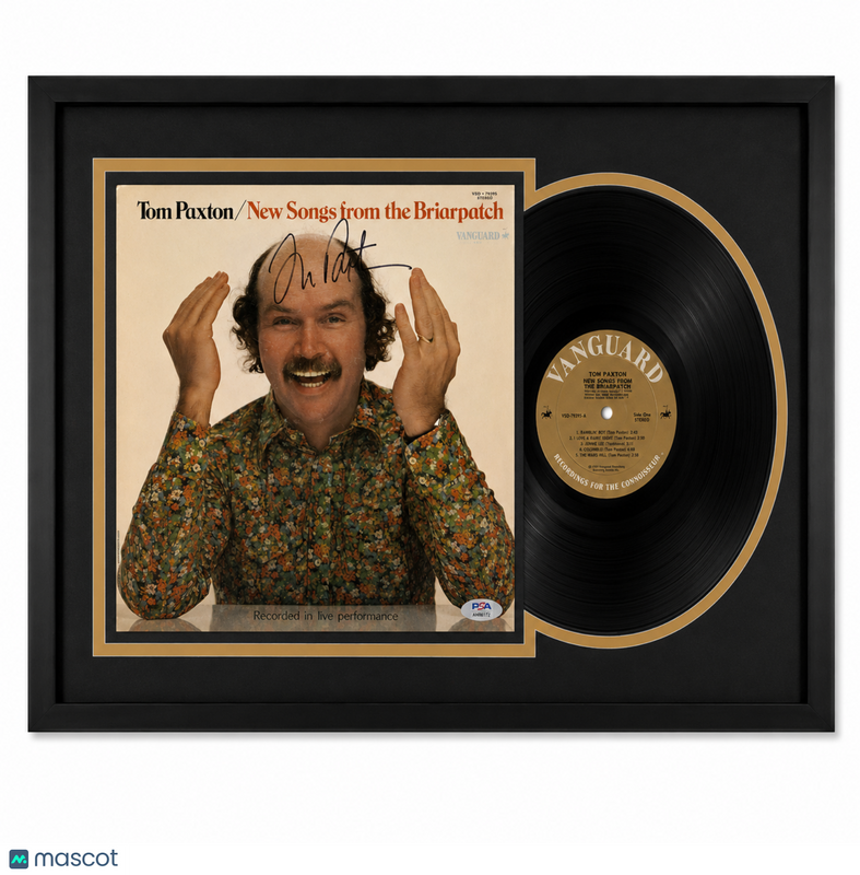 Tom Paxton Signed New Songs from the Briarpatch Customed Framed Vinyl PSA