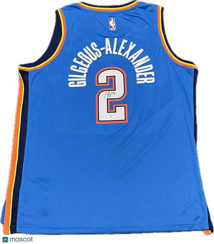 Shai Gilgeous-Alexander Signed Jersey PSA Oklahoma City Thunder Autographed