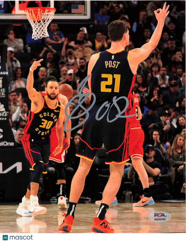 Quinten Post Golden State Warriors Signed Basketball 8x10 Photo PSA
