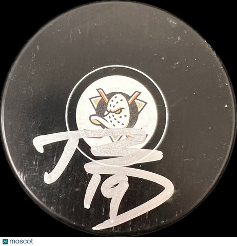 Troy Terry Signed Hockey Puck PSA Autographed