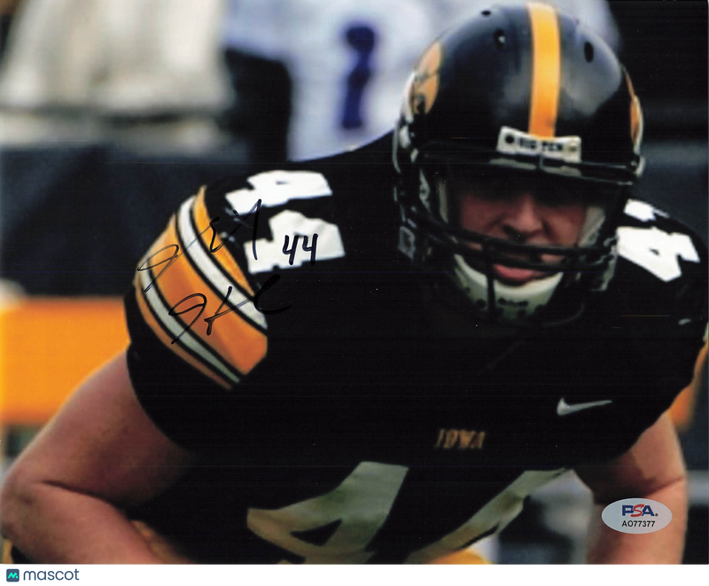 Mike Humpal Signed Iowa Hawkeyes Football 8x10 Photo PSA Autographed