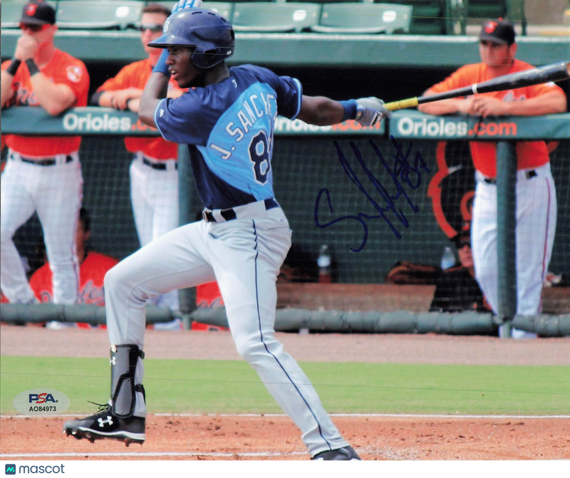 Jesus Sanchez Tampa Bay Rays Signed 8x10 Photo PSA