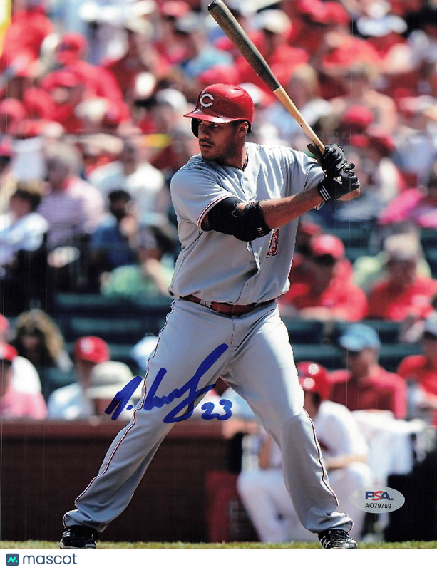 Donald Lutz Cincinnati Reds Signed 8x10 Photo PSA