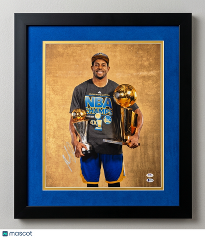 Andre Iguodala Golden State Warriors Signed Basketball 16x20 Framed Photo PSA
