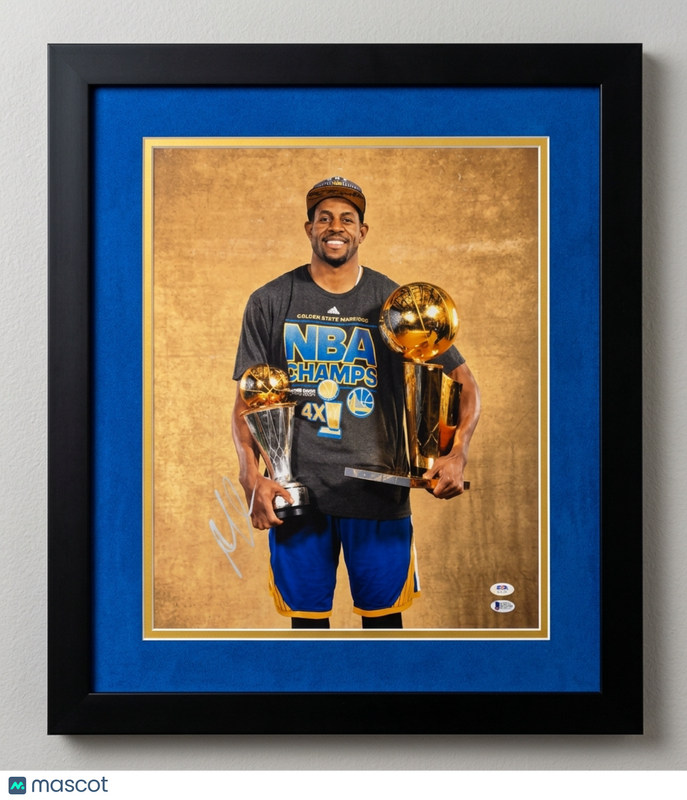 Andre Iguodala Golden State Warriors Signed Basketball 16x20 Framed Photo PSA