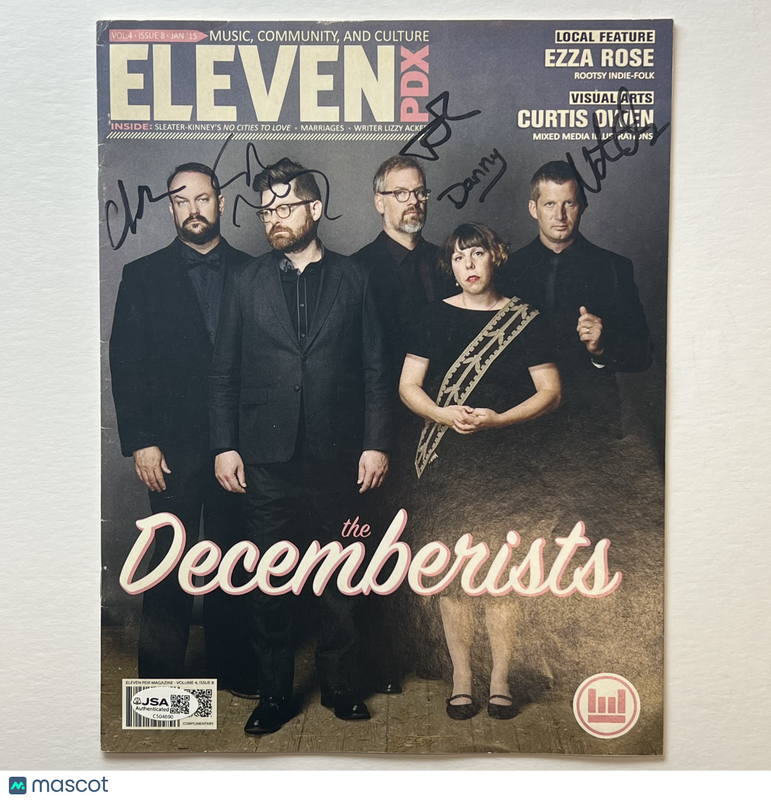 The Decemberists Signed ELEVEN PDX Magazine JSA Autographed