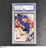 2016 Topps #553 Adrian Houser Signed Card Auto PSA Slabbed Milwaukee Brewers