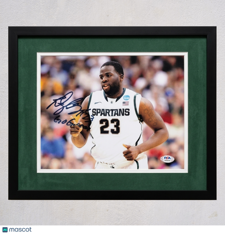 Draymond Green Michigan State Spartans Signed 8x10 Custom Framed Photo PSA
