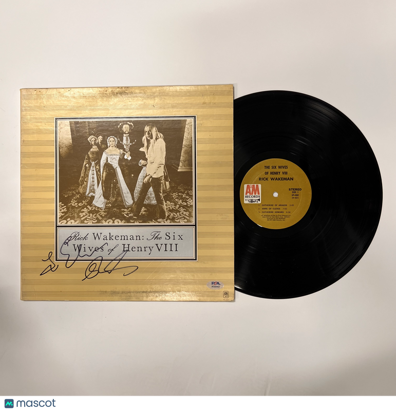 Rick Wakeman Signed Six Wives of Henry VIII Vinyl PSA Album Auth