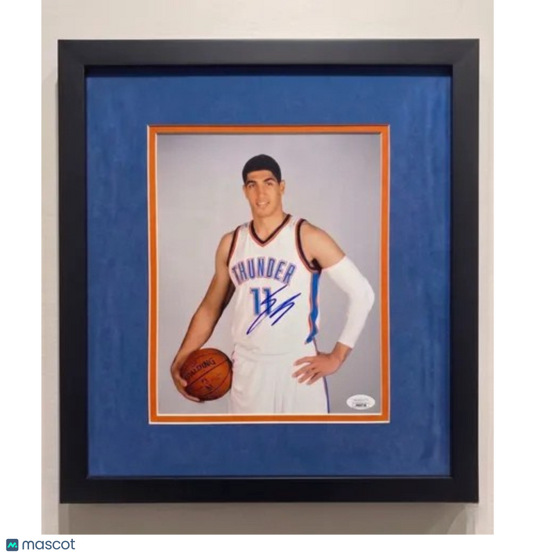 Enes Kanter Oklahoma City Thunder Signed  11x14 Custom Framed Photo PSA