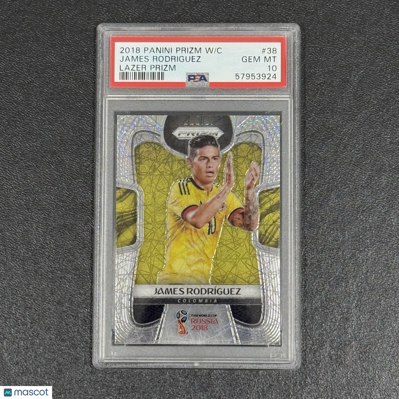 2018 Panini Prizm World Cup Lazer#38 James Rodriguez PSA 10