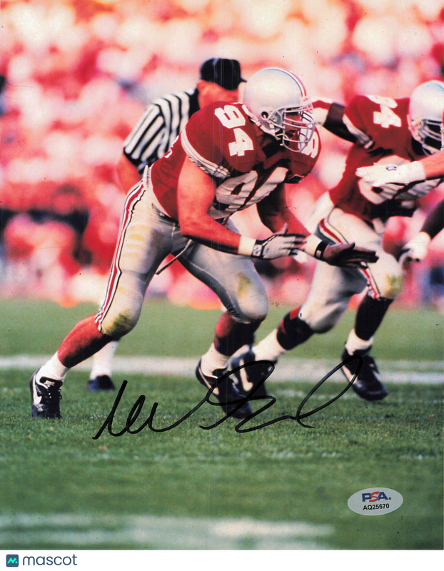 Mike Vrabel Signed Ohio State Buckeyes Football 8x10 Photo PSA Autographed