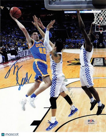T.J. Leaf UCLA Bruins Signed Basketball 8x10 Photo PSA