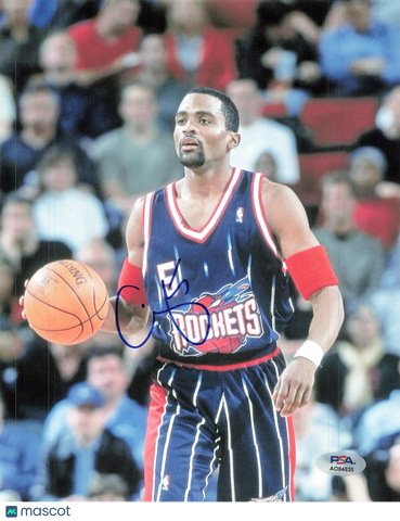 Cuttino Mobley Houston Rockets Signed Basketball 8x10 Photo PSA