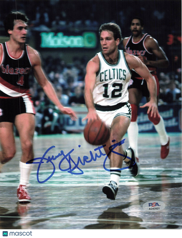 Jerry Sichting Boston Celtics Signed Basketball 8x10 Photo PSA