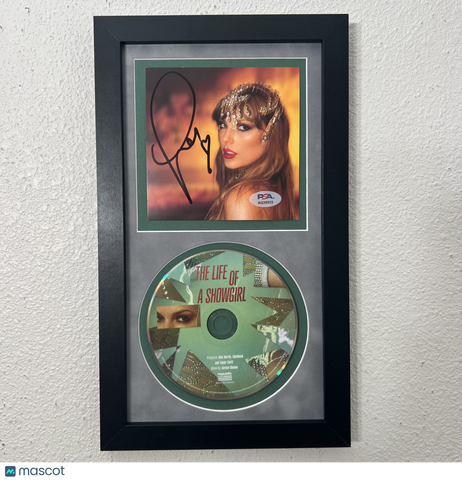 Taylor Swift Signed CD Cover Framed PSA/DNA Autographed The Life of a Showgirl