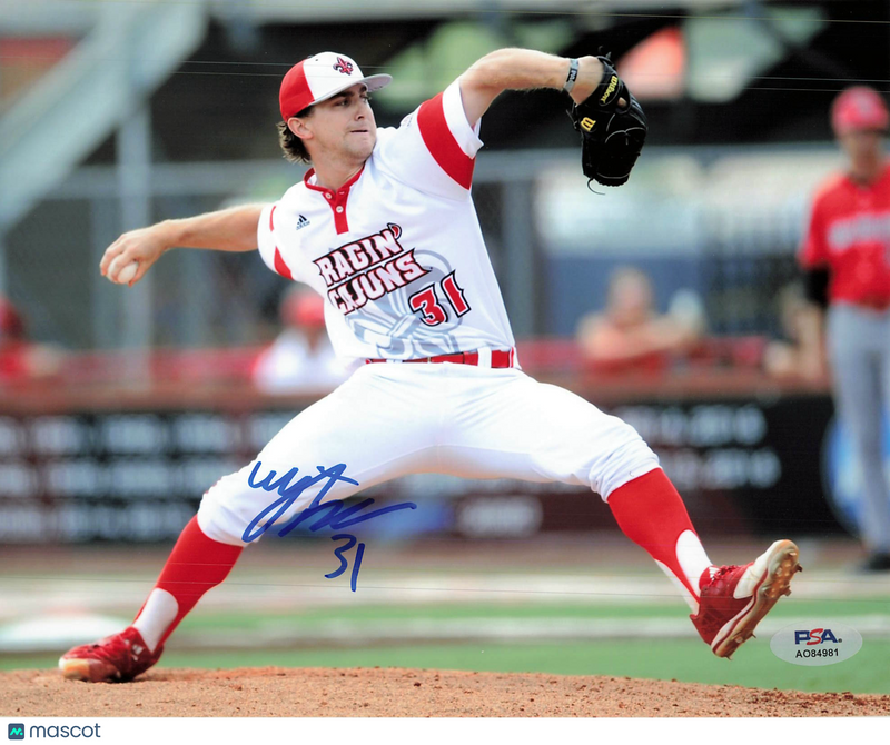 Wyatt Marks Louisiana Ragin’ Cajuns Signed 8x10 Photo PSA
