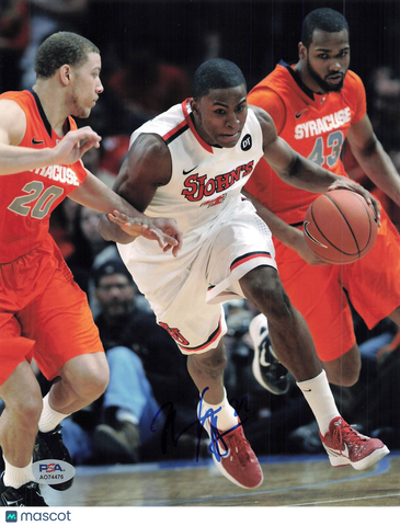 Moe Harkless Signed 8x10 Photo PSA St. John's Red Storm