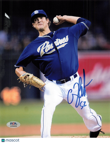Cory Luebke San Diego Padres Signed 8x10 Photo PSA