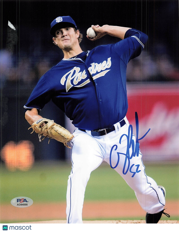 Cory Luebke San Diego Padres Signed 8x10 Photo PSA