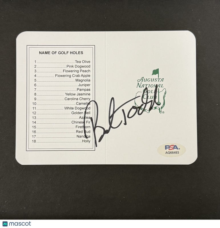 Brendon Todd Signed Golf Masters Golf Scorecards PSA Autographed