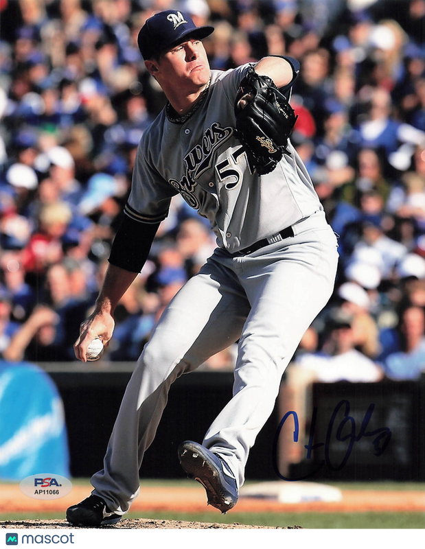 Chase Anderson Milwaukee Brewers Signed 8x10 Photo PSA