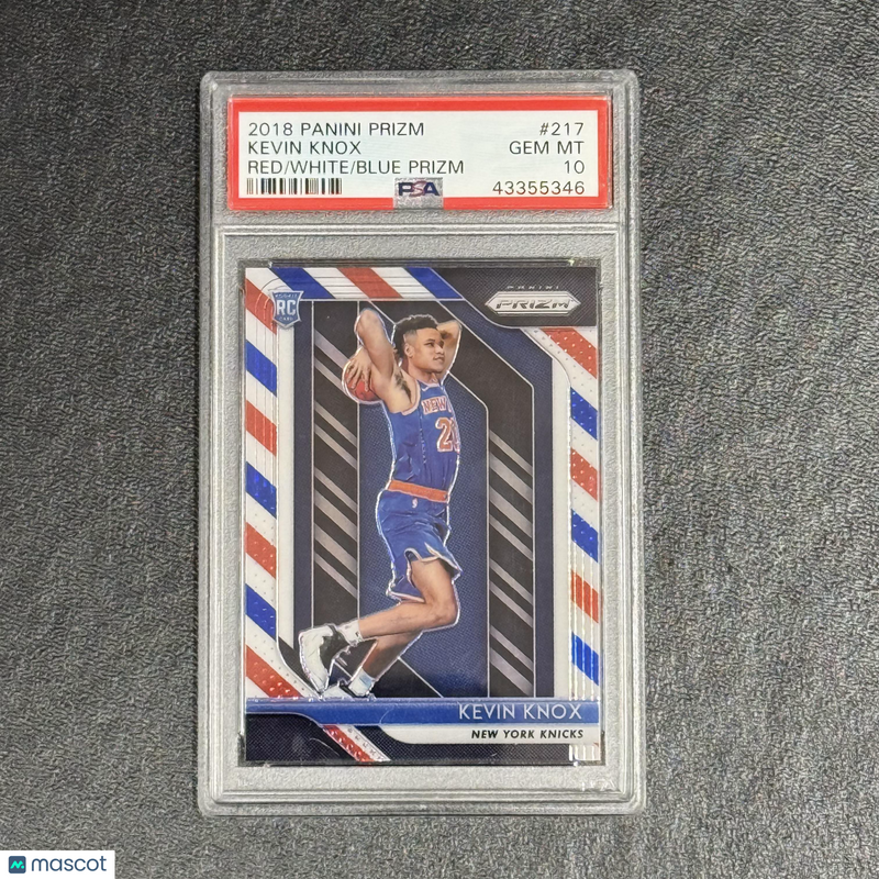 2018 Panini Prizm Red White Blue#217 Kevin Knox PSA 10 New York Knicks