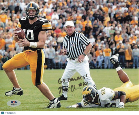 Nate Chandler Signed Iowa Hawkeyes Football 8x10 Photo PSA Autographed