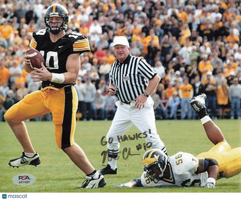 Nate Chandler Signed Iowa Hawkeyes Football 8x10 Photo PSA Autographed
