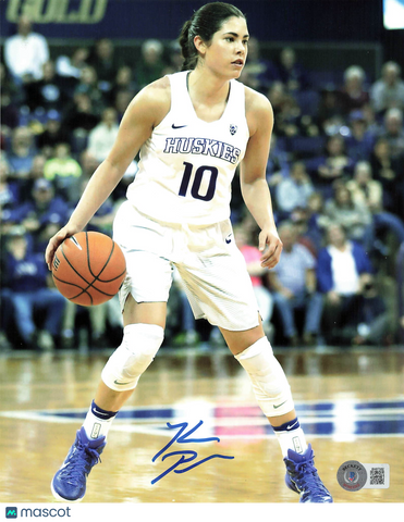 Kelsey Plum Washington Huskies Signed Basketball 8x10 Photo BAS