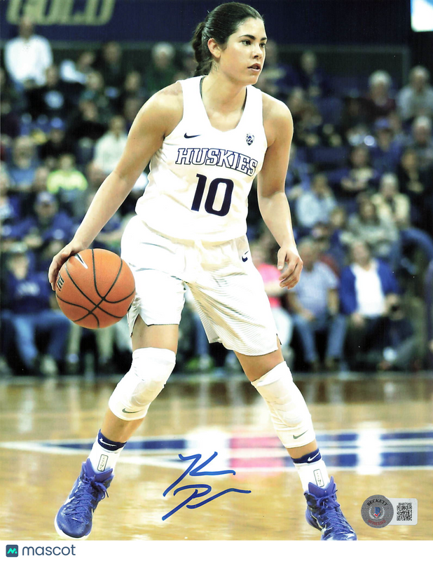 Kelsey Plum Washington Huskies Signed Basketball 8x10 Photo BAS