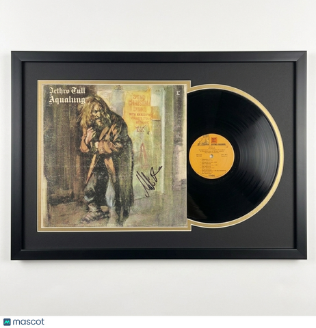 Martin Barre Signed Custom Framed Aqualung Vinyl PSA Album autographed